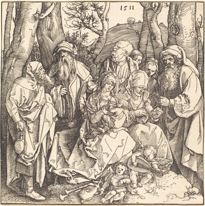 The Holy Family with Two Music-Making Angels by Albrecht Dürer